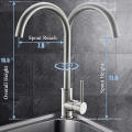 Vanités robinets Évier de lavage à trou simple 304 robinets de cuisine en acier inoxydable